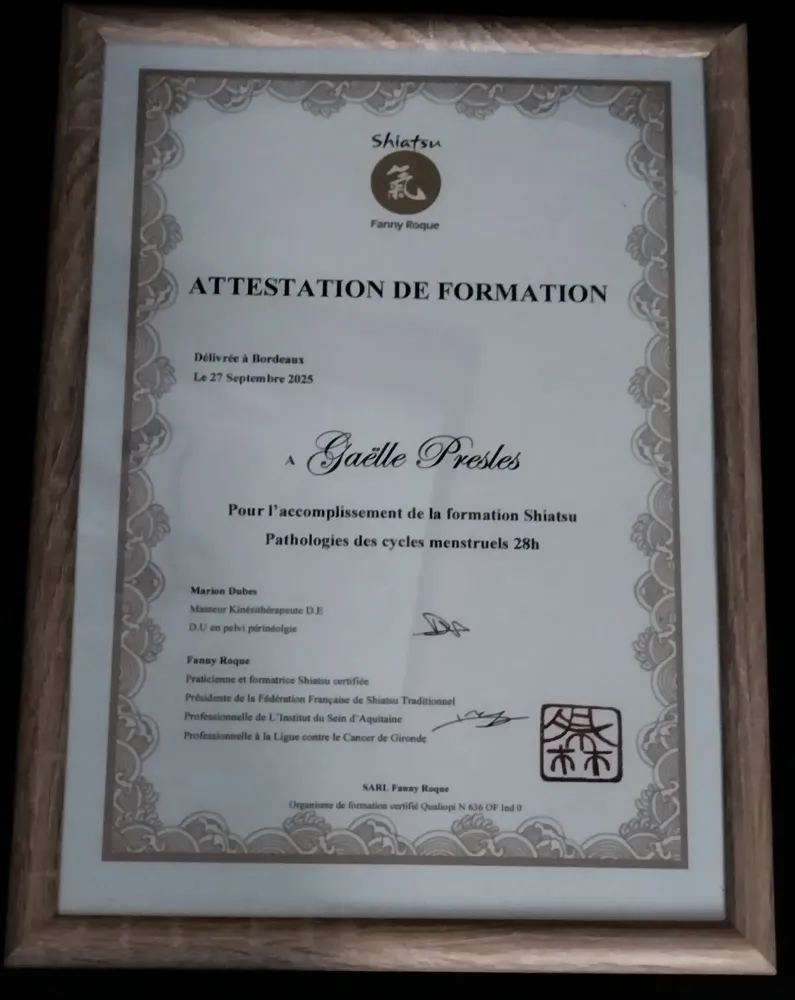 shiatsu et pathologies du cycle 1